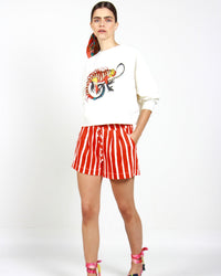 SHORTS STRIPES VERMELHO