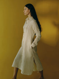 CHEMISE MIRIAM STRIPES BEGE