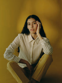 CAMISA ANA STRIPES BEGE
