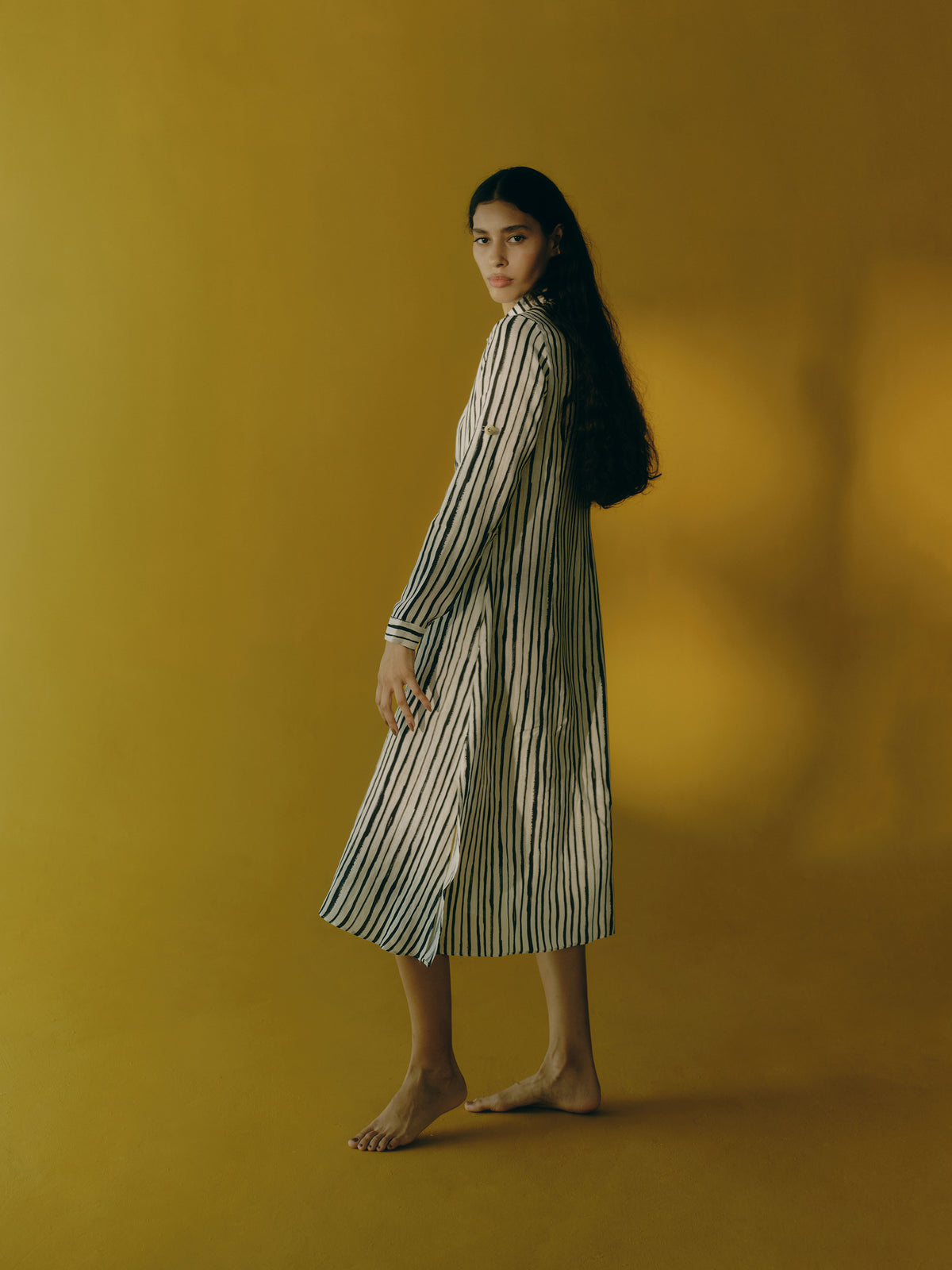 CHEMISE MIRIAM STRIPES PRETO