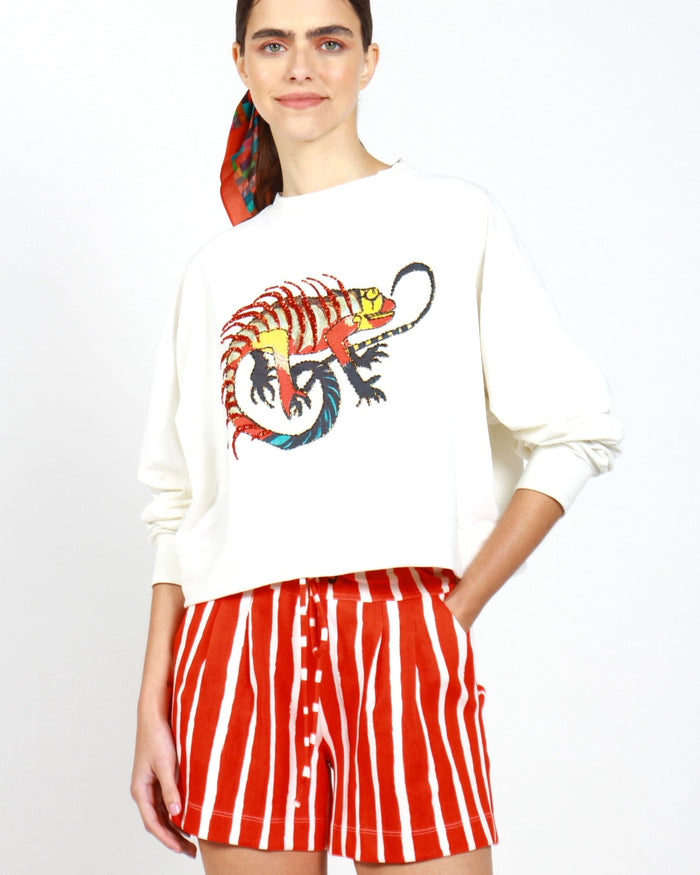 SHORTS STRIPES VERMELHO