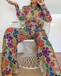 CALÇA PANTALONA FLORZINHA