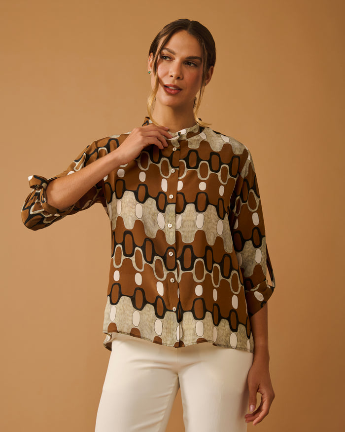 CAMISA T IPANEMA MARROM