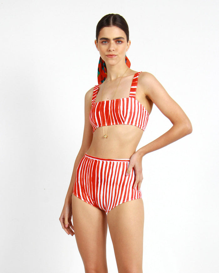 HOT PANT STRIPES VERMELHO