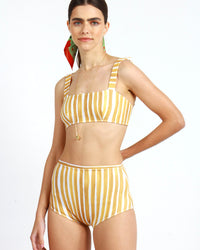 HOT PANT STRIPES MOSTARDA