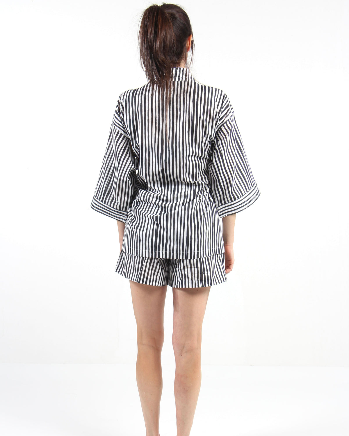 CAMISA KIMONO STRIPES PRETA