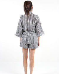 CAMISA KIMONO STRIPES PRETA