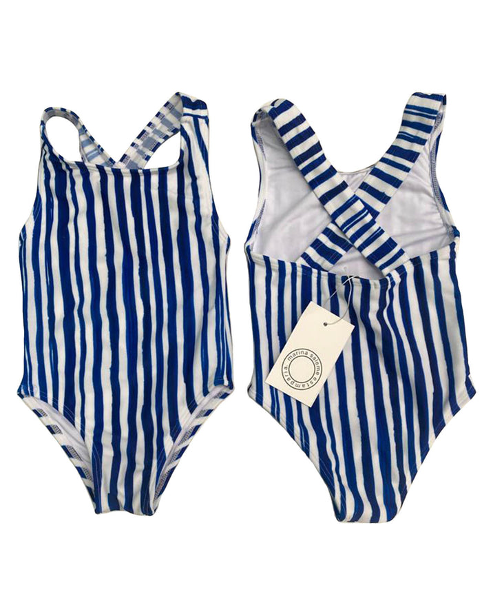 MAIÔ INFANTIL JULIA STRIPES AZUL
