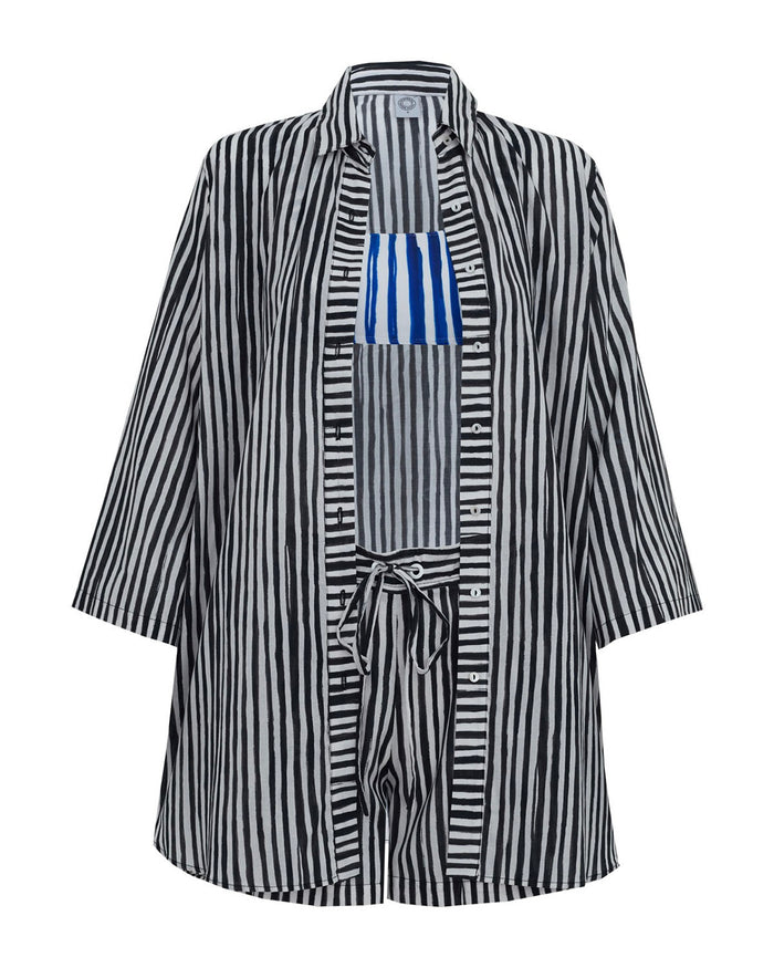SHORTS STRIPES PRETO
