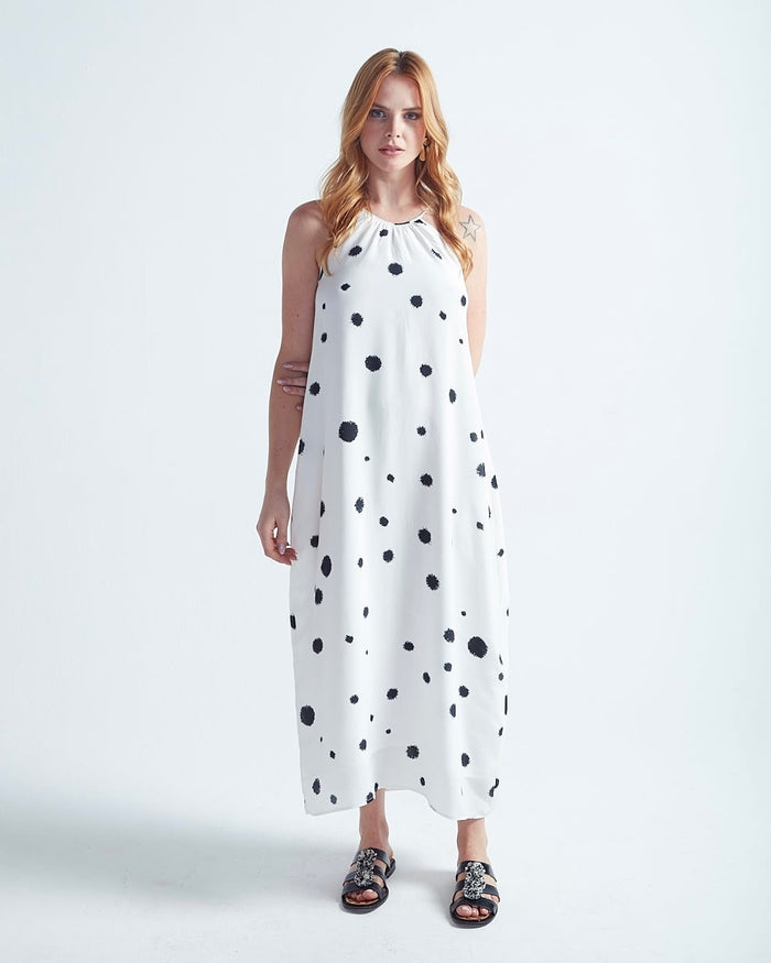 VESTIDO DE AMARRAR OURIÇO BRANCO