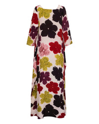 VESTIDO ASA LONGO HIBISCOS