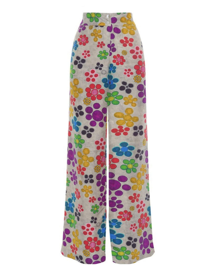 CALÇA PANTALONA FLORZINHA