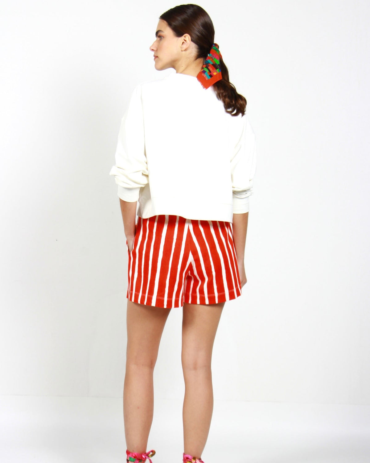 SHORTS STRIPES VERMELHO