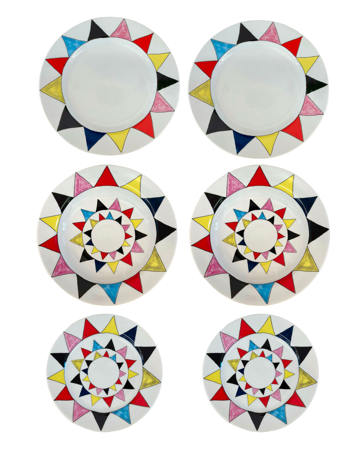SET DE PRATOS CAPRI PARA 2 PESSOAS COM 6 ITENS