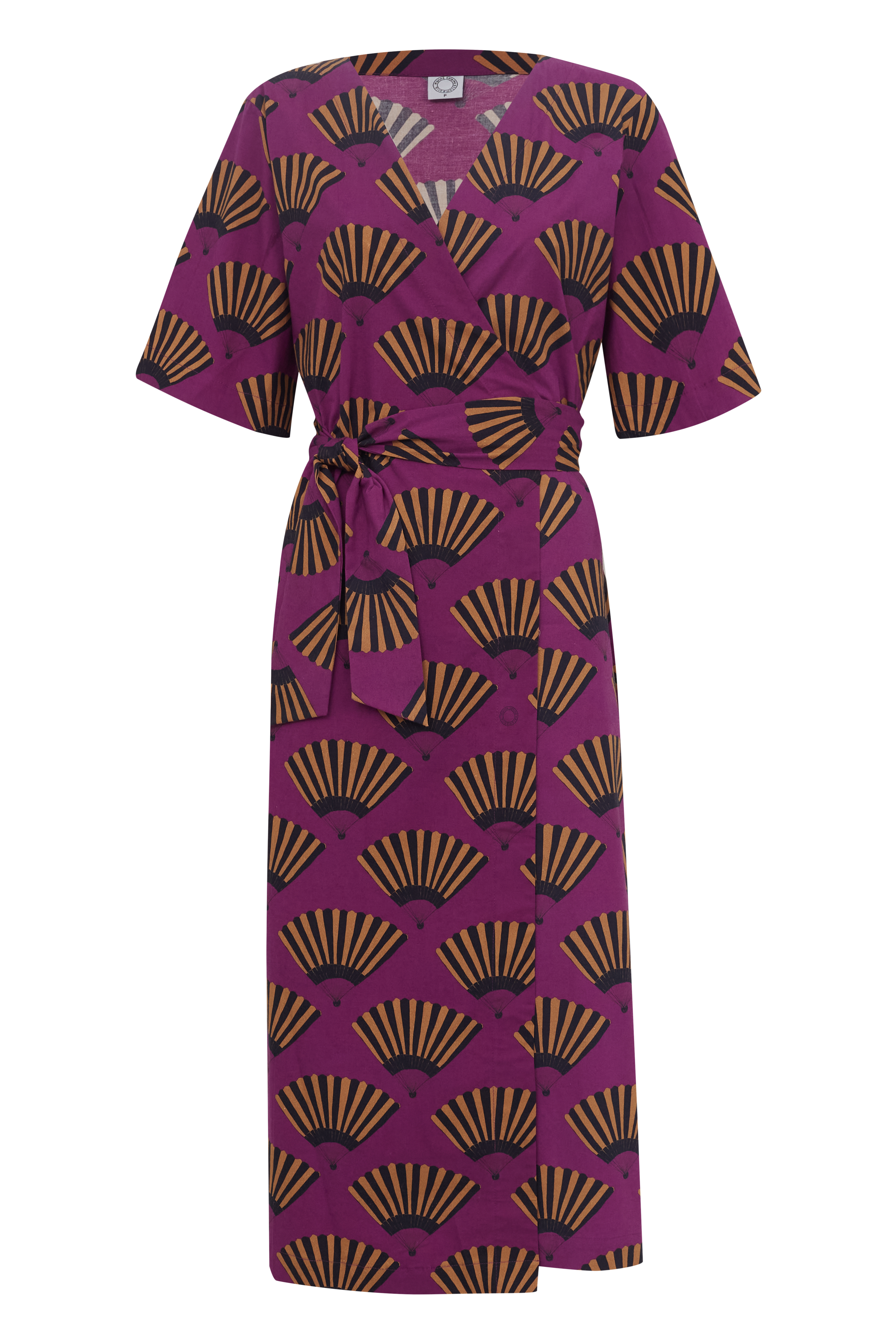 VESTIDO ENVELOPE LEQUE BERINJELA