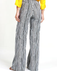 CALÇA RETA STRIPES PRETO