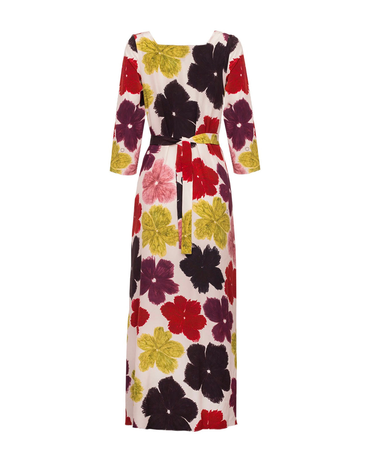 VESTIDO ASA LONGO HIBISCOS
