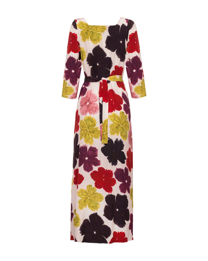 VESTIDO ASA LONGO HIBISCOS