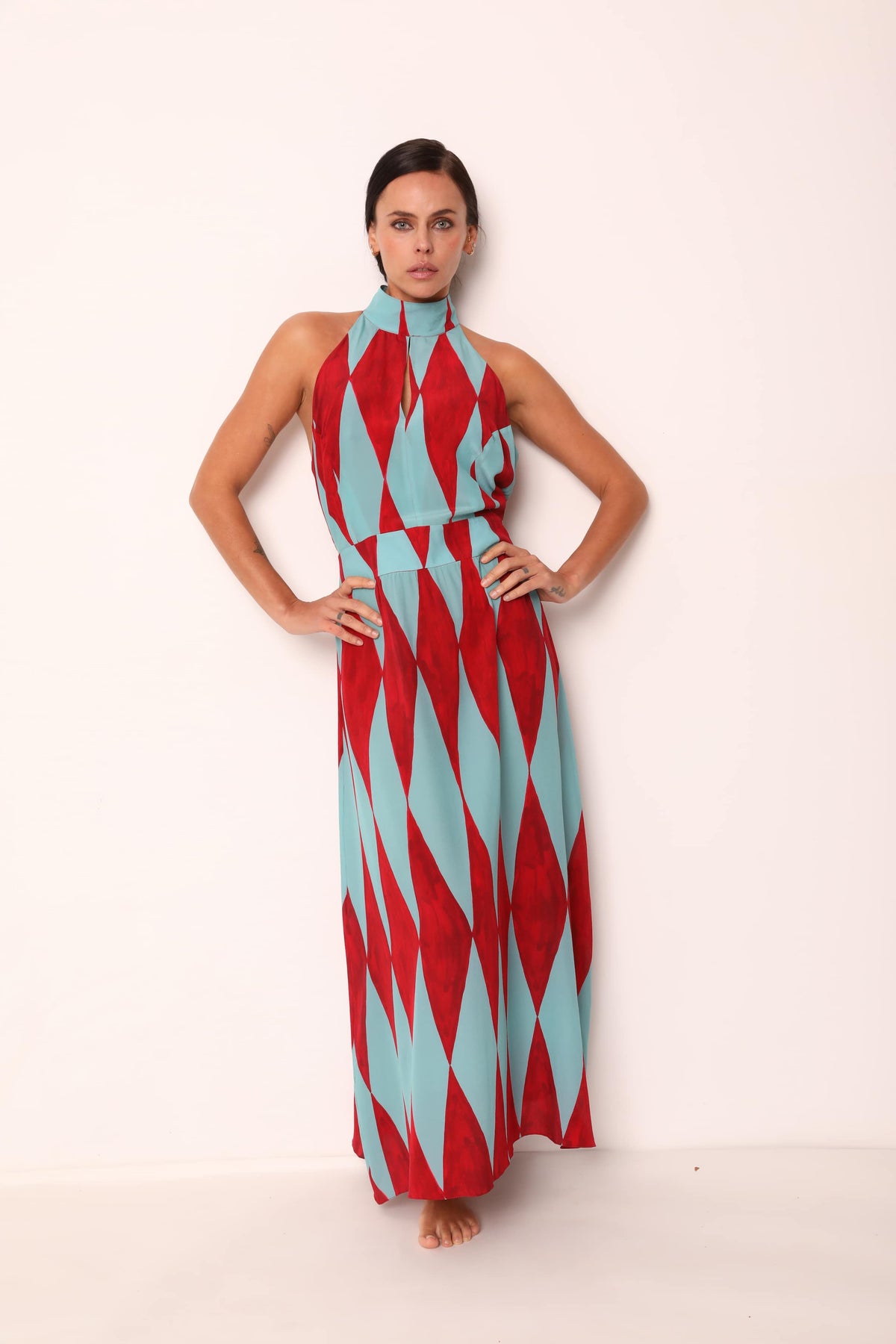 VESTIDO MARA VENEZA TURQUESA
