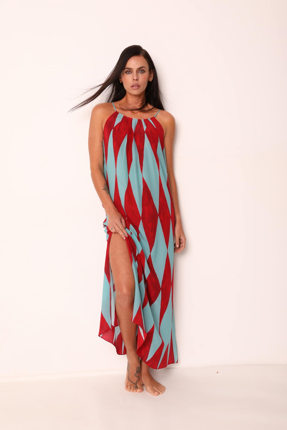 VESTIDO LUIZA VENEZA TURQUESA