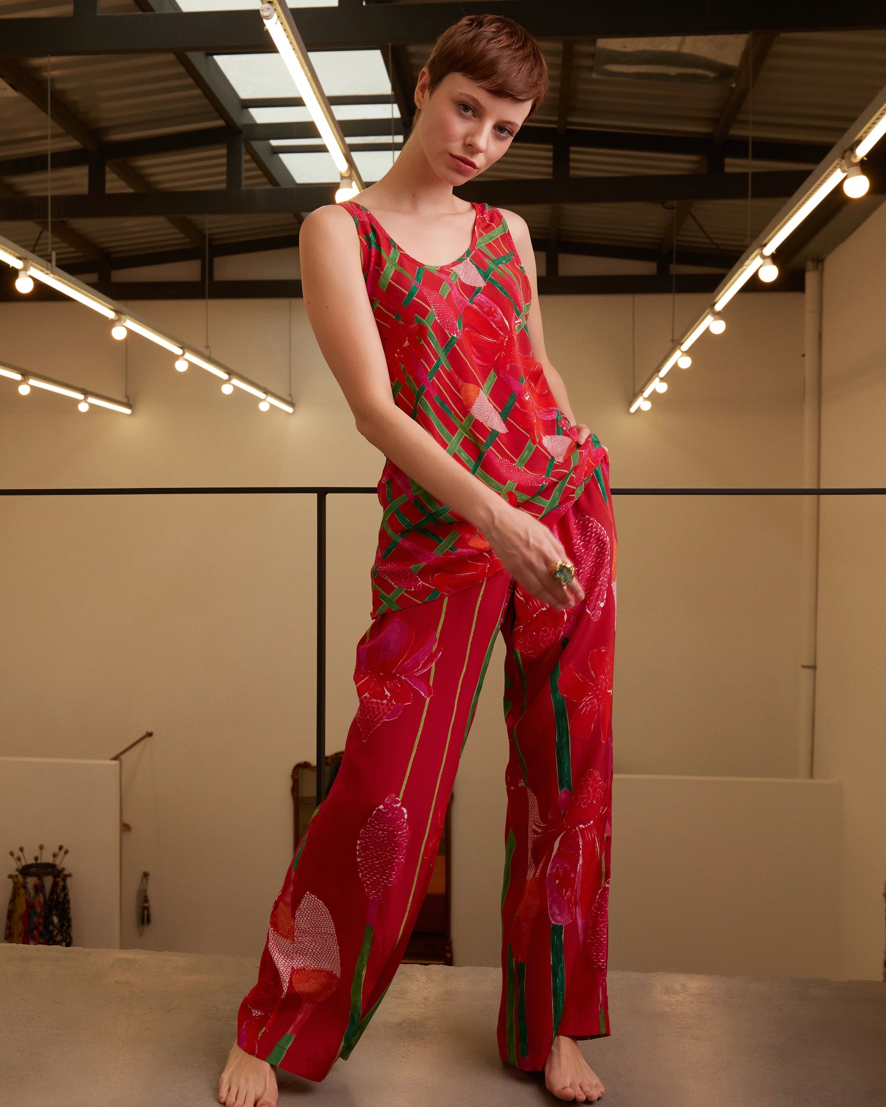 CALÇA BASTÃO VERMELHO