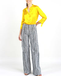CALÇA RETA STRIPES PRETO