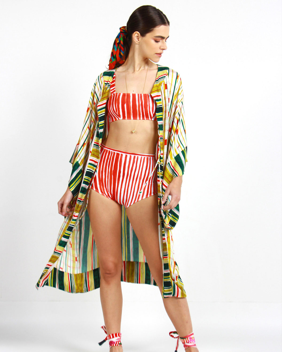 HOT PANT STRIPES VERMELHO
