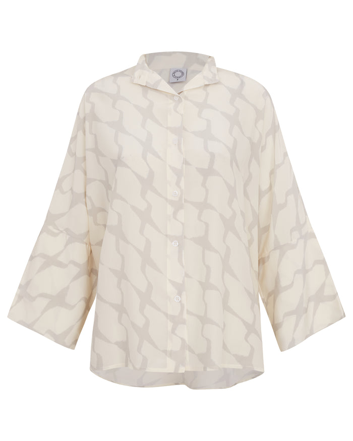 CAMISA J PIED DE POULE CINZA