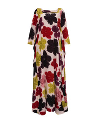 VESTIDO ASA LONGO HIBISCOS