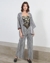 CAMISA KIMONO STRIPES PRETA