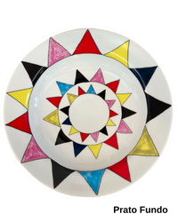 SET DE PRATOS CAPRI PARA 2 PESSOAS COM 6 ITENS