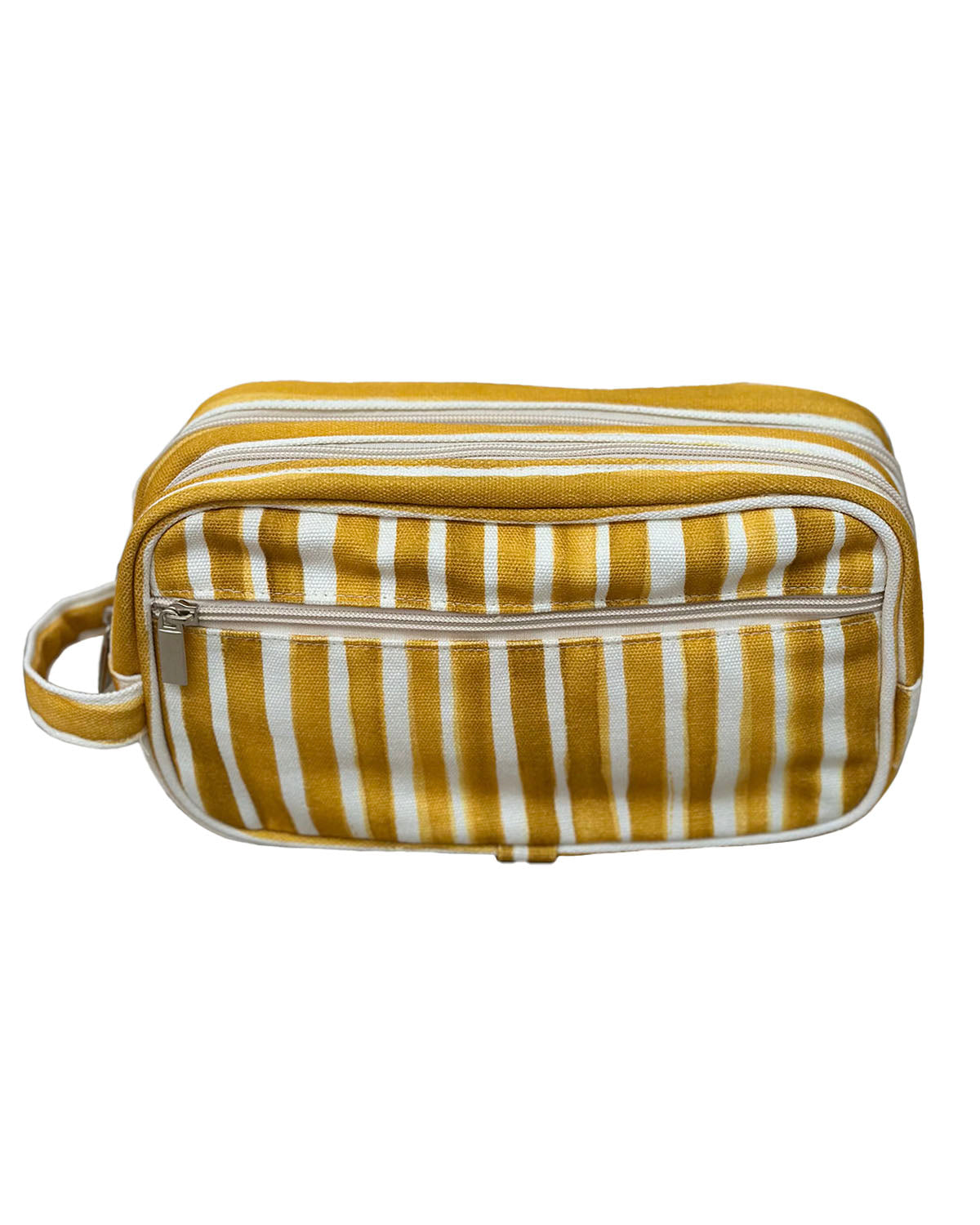 NECESSAIRE GRANDE STRIPES MOSTARDA
