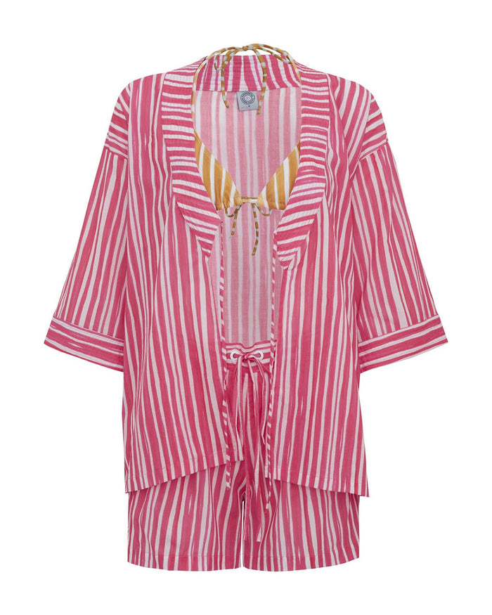 SHORTS STRIPES ROSA
