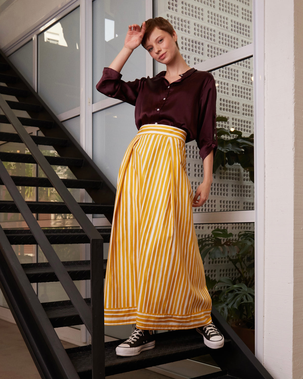 SAIA STRIPES MOSTARDA