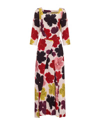 VESTIDO ASA LONGO HIBISCOS