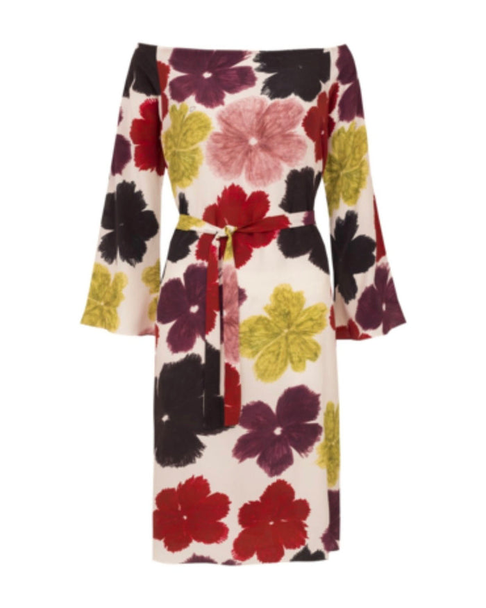 VESTIDO ASA CURTO HIBISCOS