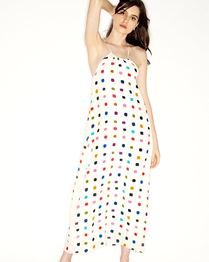 VESTIDO DE AMARRAR CONFETI BRANCO