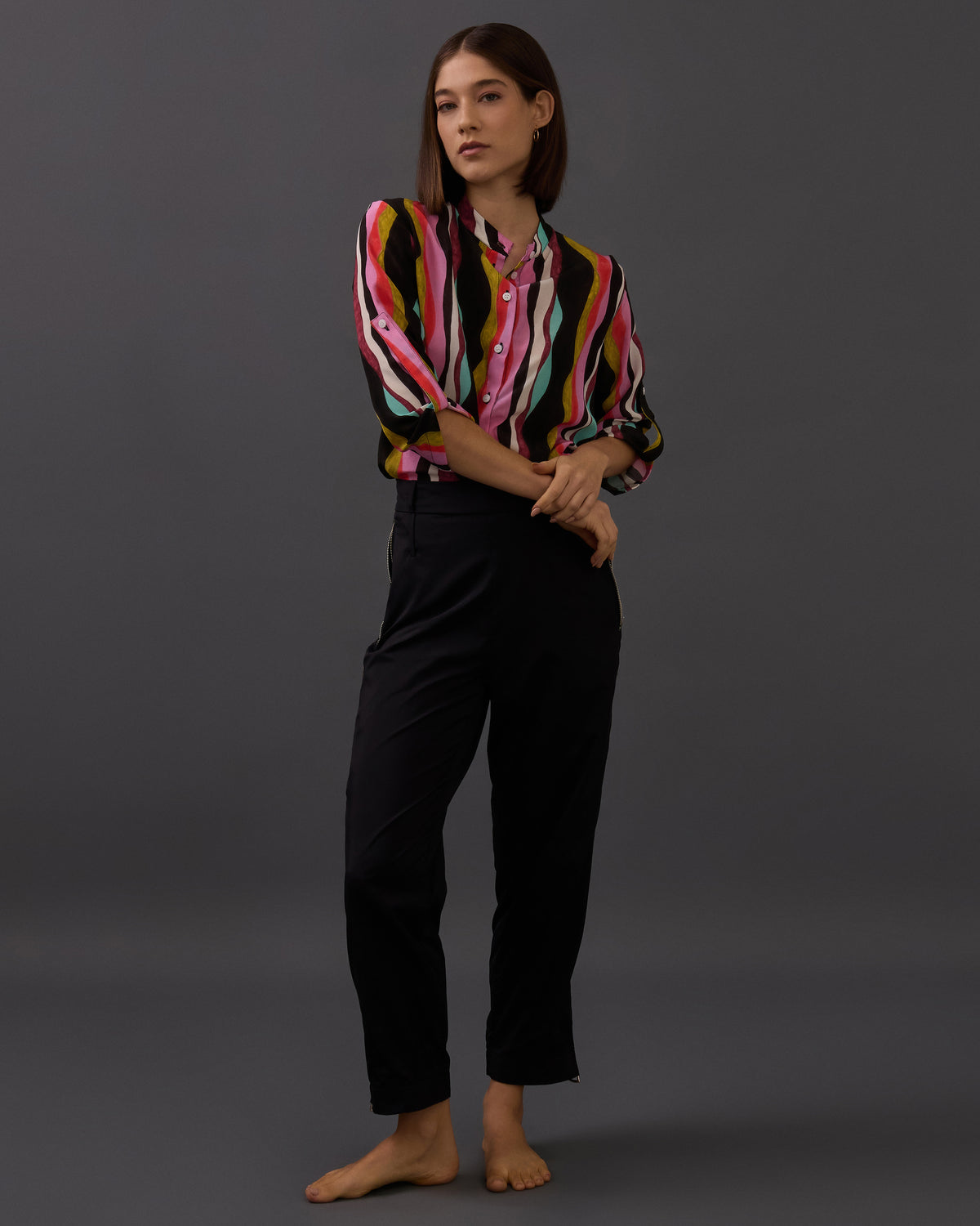 CALÇA ZÍPER PRETA
