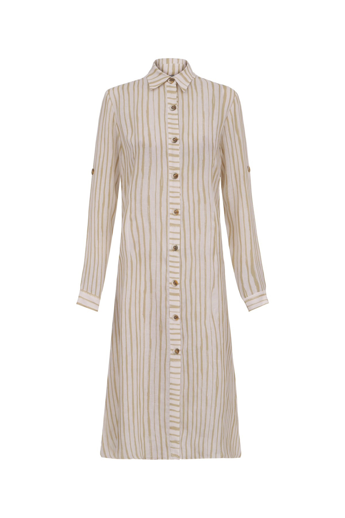 CHEMISE MIRIAM STRIPES BEGE