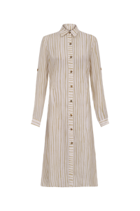 CHEMISE MIRIAM STRIPES BEGE