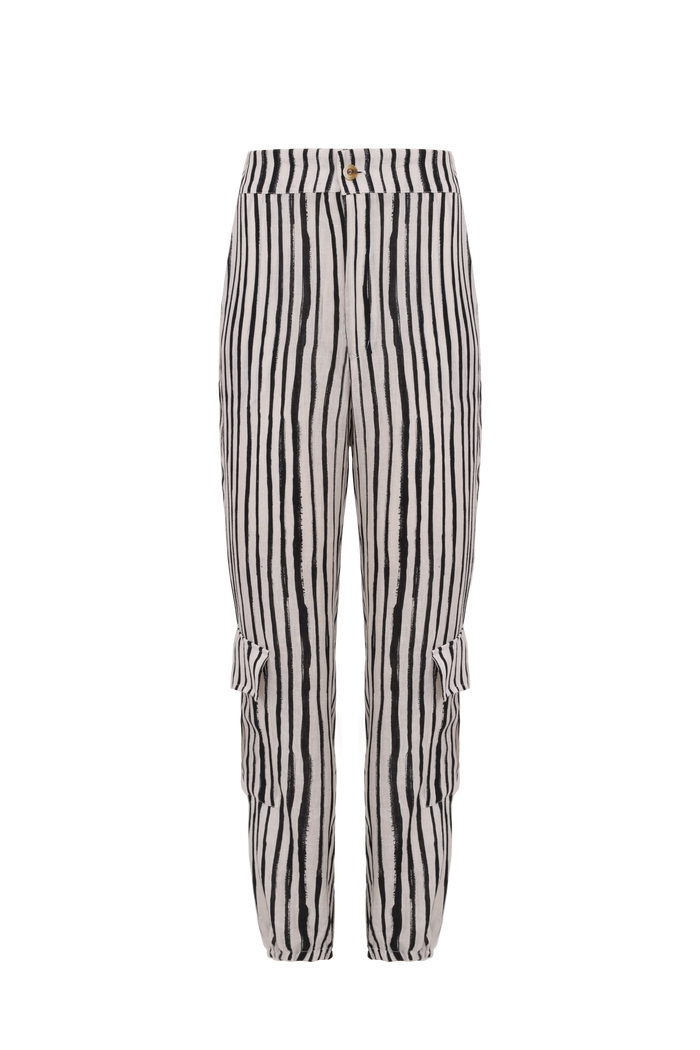 CALÇA JULIANA STRIPES PRETO