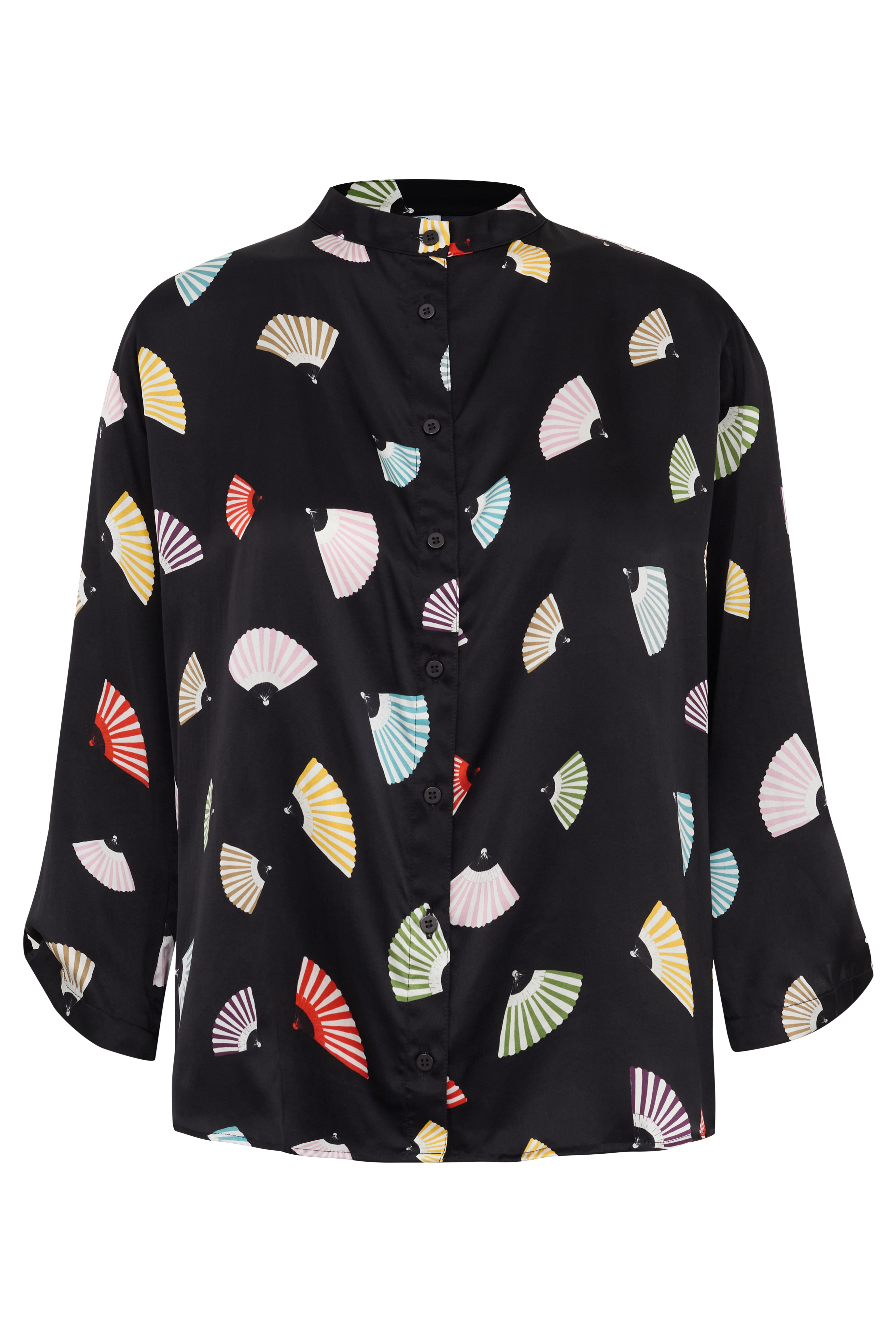 CAMISA T LEQUE PRETO CETIM DE SEDA