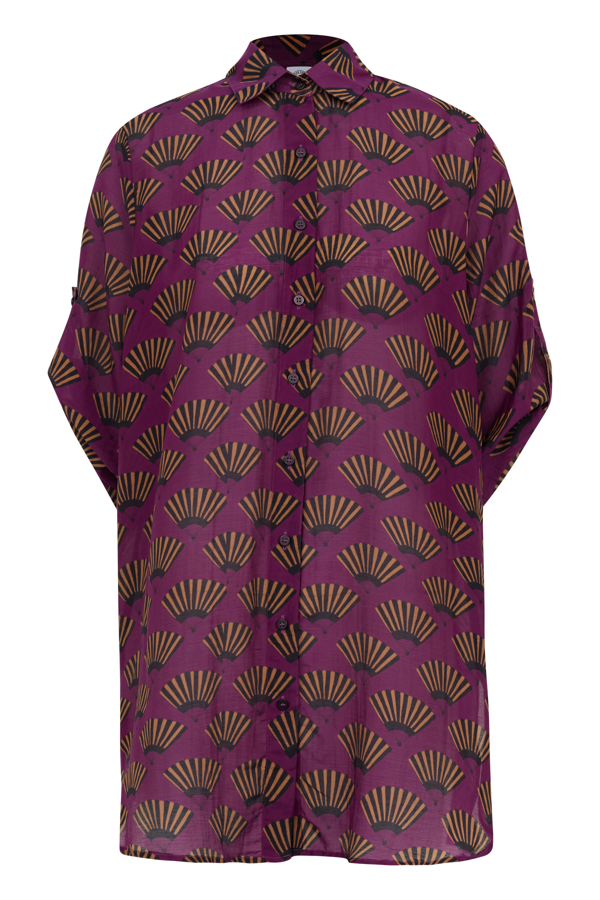 CAMISÃO ELISA LEQUE ROXO