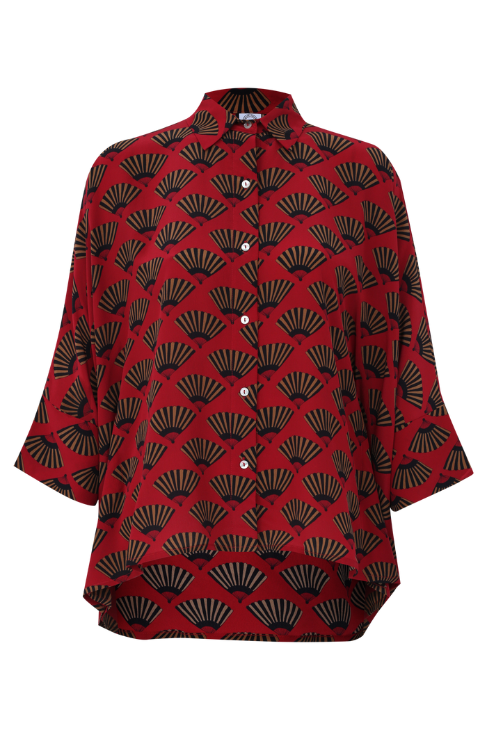 CAMISA LENÇO LEQUE VERMELHO