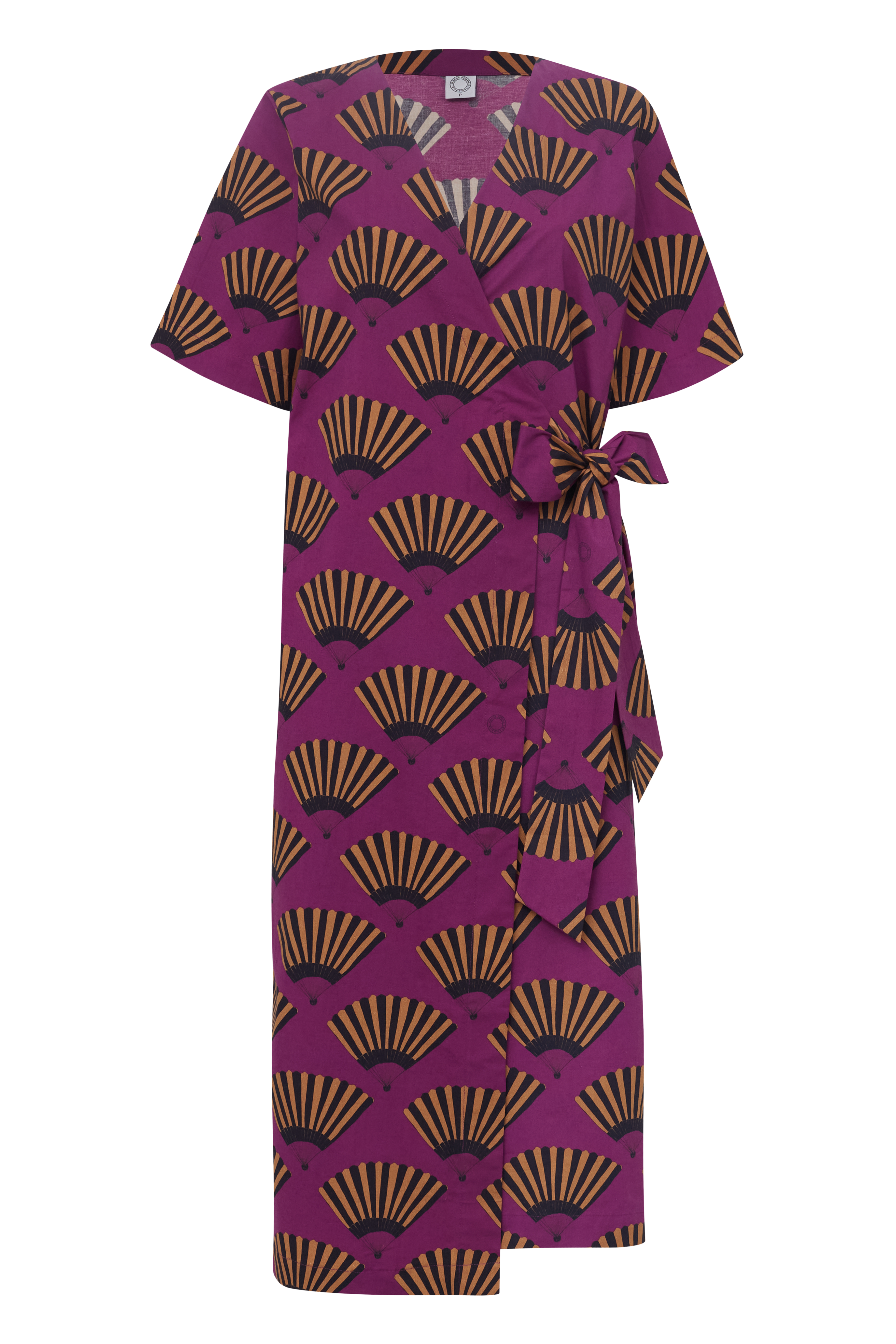 VESTIDO ENVELOPE LEQUE BERINJELA