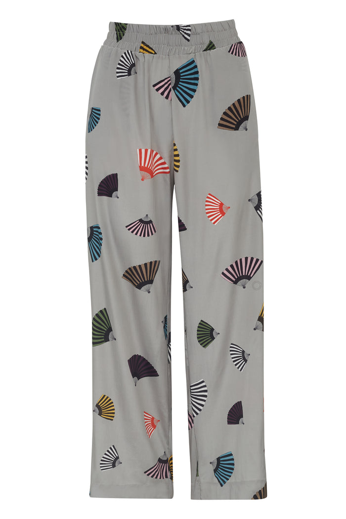 CALÇA LEQUE CINZA