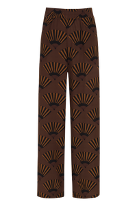 CALÇA LEQUES MARROM