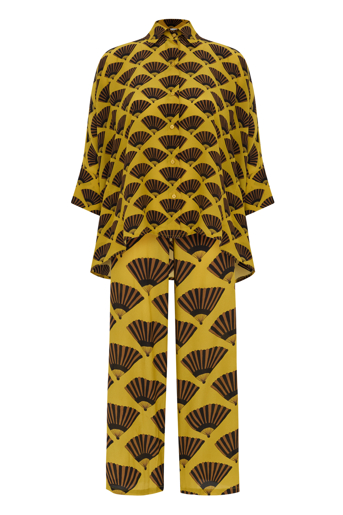 CALÇA LEQUES MOSTARDA