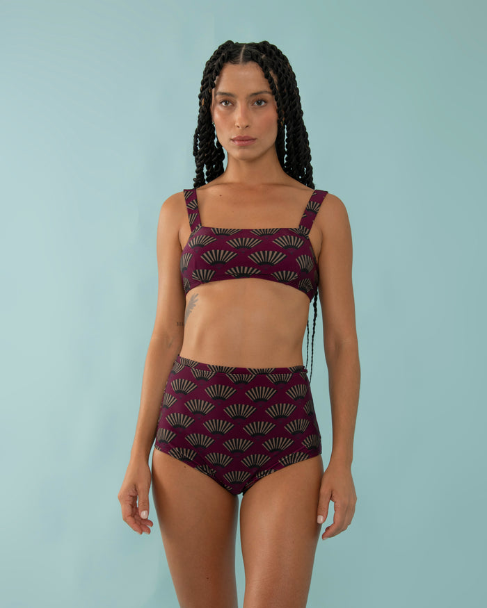 HOT PANT LEQUE BERINJELA