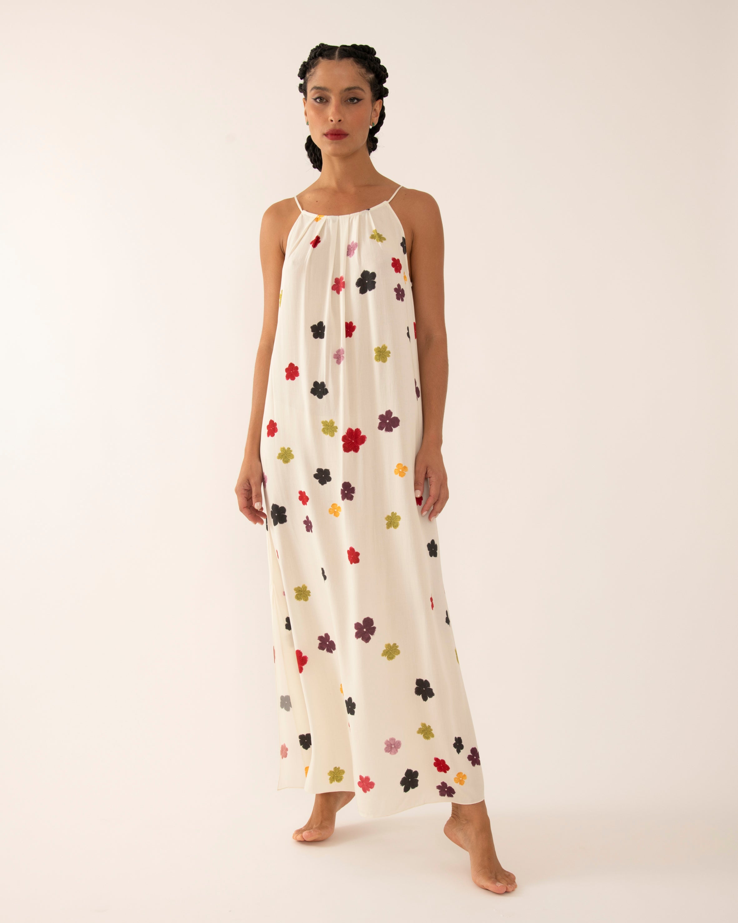VESTIDO LUIZA HIBISCOS